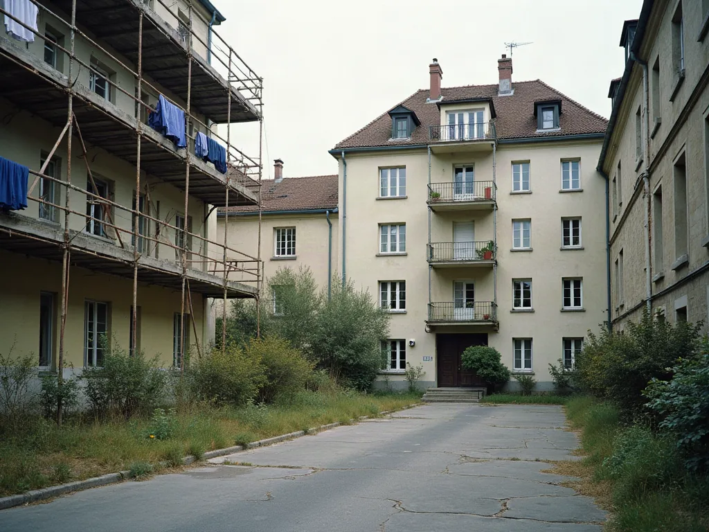 Châteauroux : les quartiers à éviter et ceux qui valent vraiment le coup Immeuble d'habitat social en rénovation dans un quartier de Châteauroux