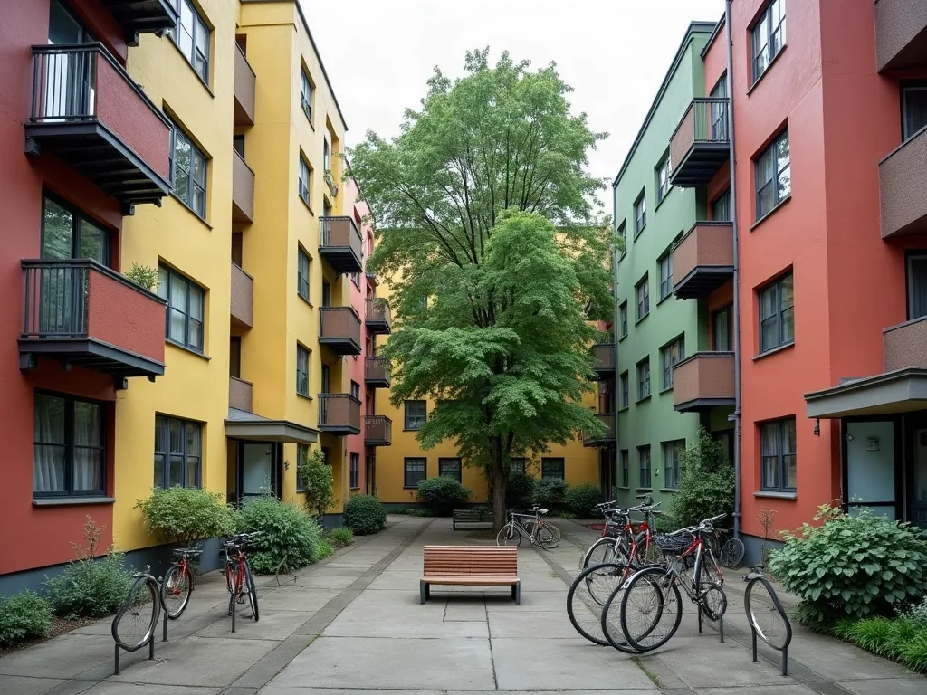 Stains : les quartiers à éviter et ceux qui valent le coup en 2026 Cour rénovée entre deux immeubles dans un quartier en réhabilitation