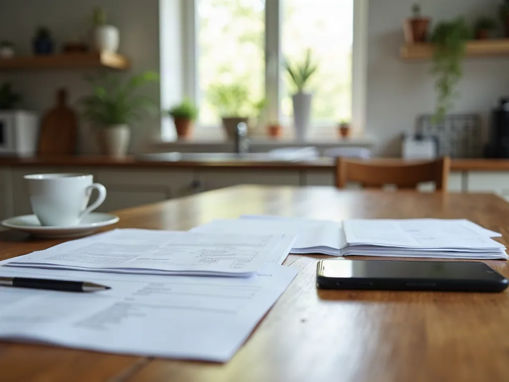 Urbamate : ce que cette appli change vraiment pour votre copropriété Documents de copropriété organisés sur une table avec un smartphone à proximité